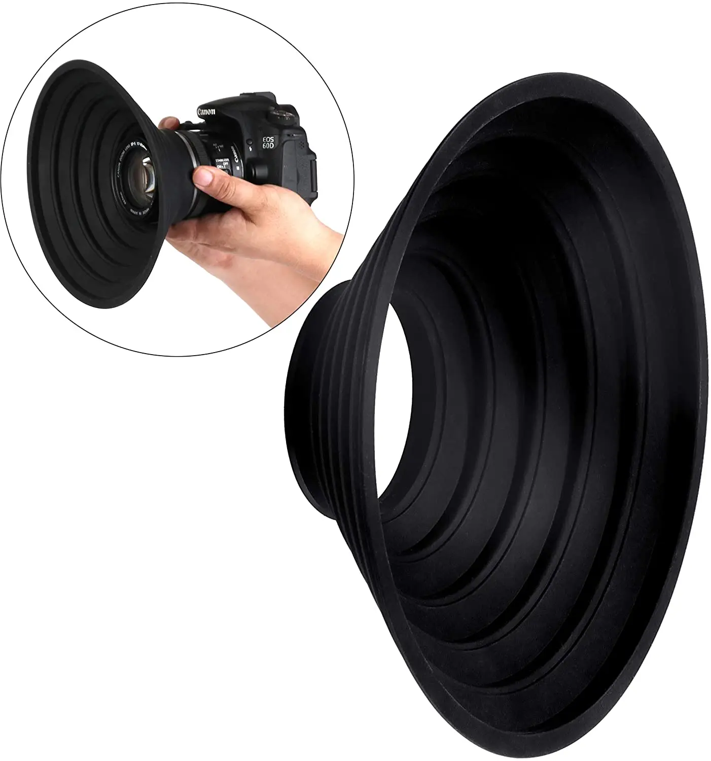 Ultimate Silicone Lens Hood Foldable Lens Shade for Canon Nikon Sony