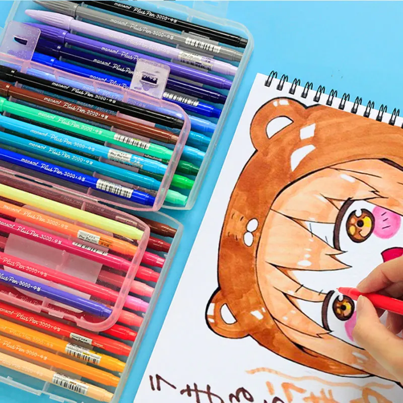 12/24/36 color pen set with fineliner tip Office stationery littering drawing for kids paint manga art marker | Канцтовары для