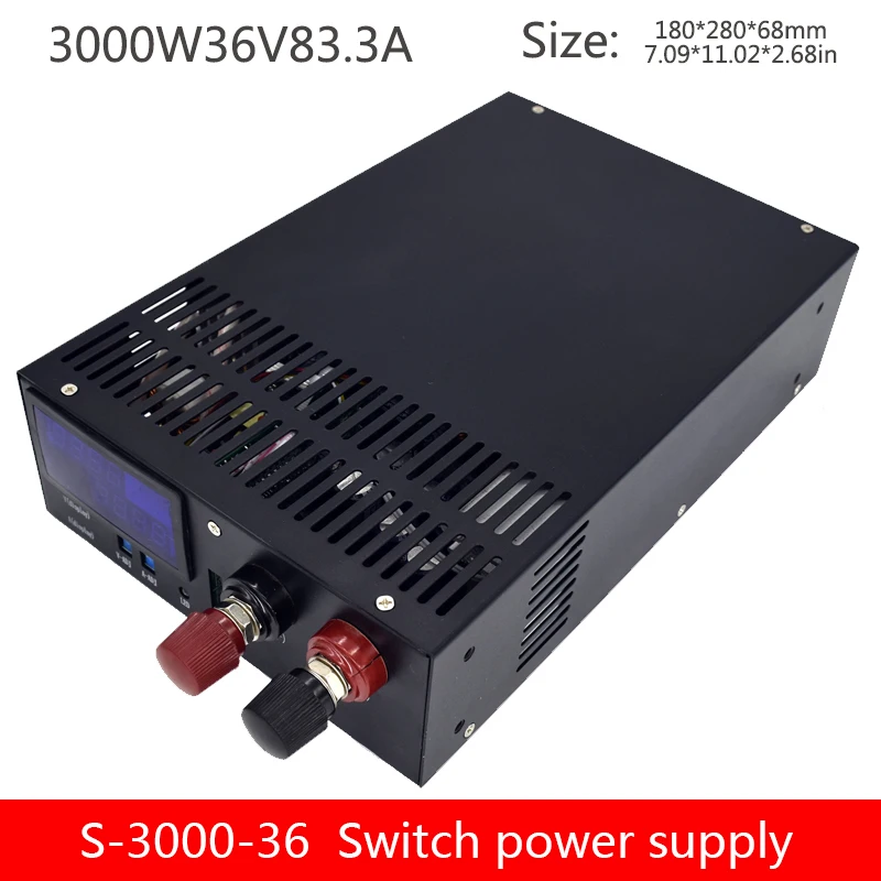S-3000-36V импульсный источник питания Вход AC 110vdc/220vdc/380vdc Выход DC 36V80A Регулируемый цифровой дисплей источник питания