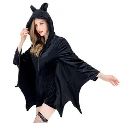 Комбинезон для взрослых женщин Косплей вампира летучая мышь костюмы вечерние Косплей наряд толстовки