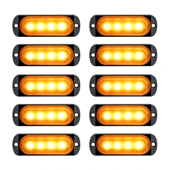 

4LED Urgent Light Yellow Truck Car Motorcycle Trailers Off-Road Fog Lamp