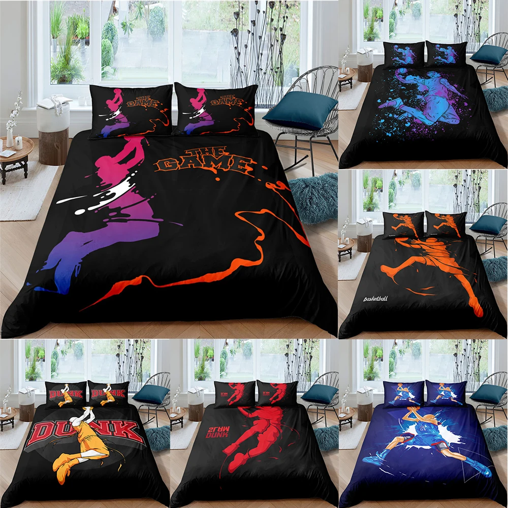

Bedding Set 3D Printed Duvet Cover Comforter Cover Basketball Home Textiles For Adults Bedclothes With Pillowcase