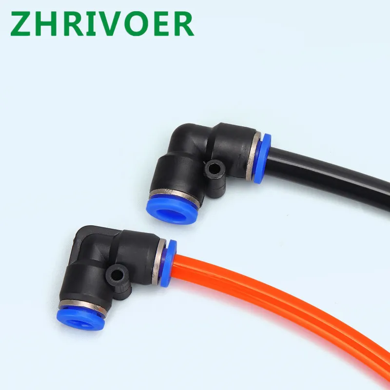 L Shaped Elbow OD Hose Tube One Touch Push in Air Pneumatic Connector Fittings Plastic Gas Quick Fitting 10mm 8mm 6mm 12mm 4mm