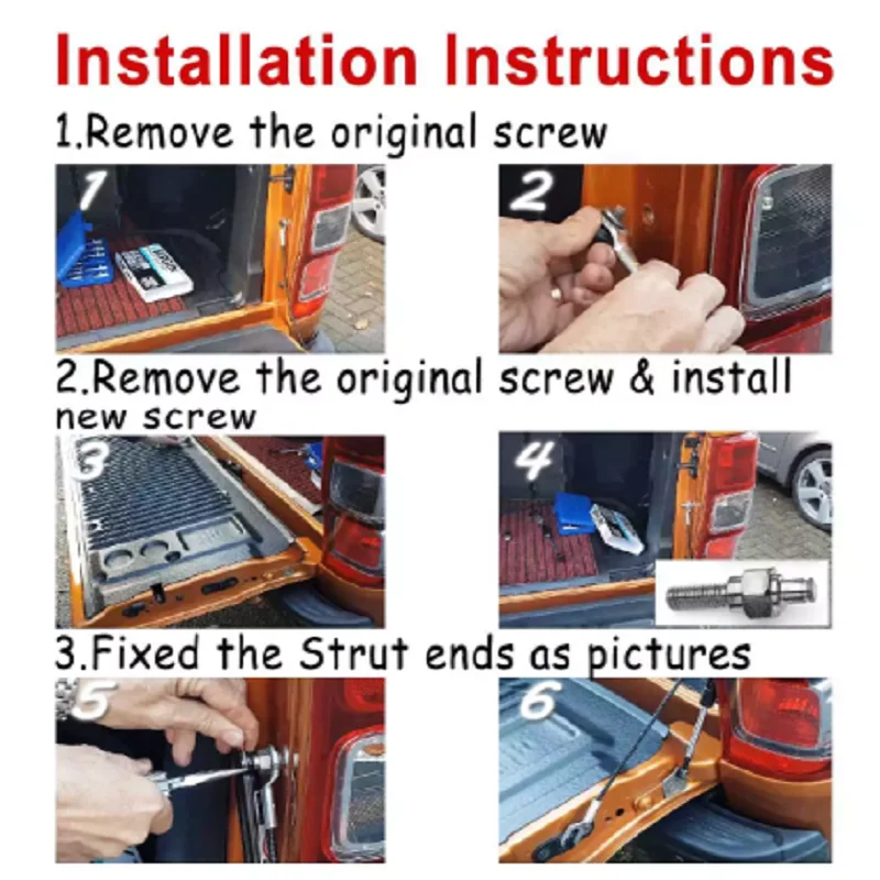 Rear Tailgate Slow Down Shock Strut Support for HOLDEN RG COLORADO LS LTZ Z71 2012 2013 2014 2015 2016 2017