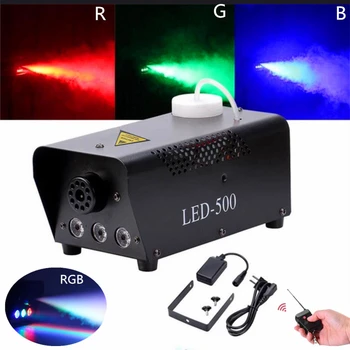 

500W Wireless Remote Control Fog Smoke Machine With RGB LED Lights For Party Live Concert Stage Lighting Effect/Fogger Ejector