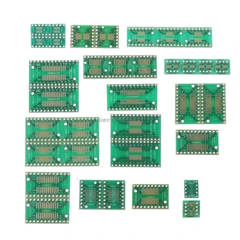 

35pcs/7value*5pcs PCB Board Kit SMD Turn To DIP SOP MSOP SSOP TSSOP SOT23 8 10 14 16 20 24 28 SMT To DIP Whosale&Dropship