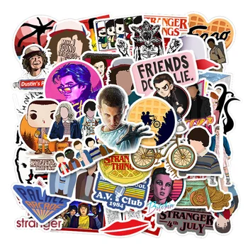 

50 Pcs Don't repeat Stranger Thing Figure Stickers Set Anime Sticker For Luggage Skateboard Motorcycle Laptop Waterproof Sticker
