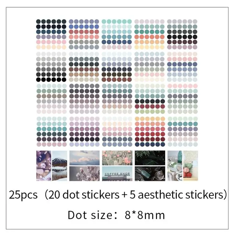 Scrapbooking & Stamps hot 100 Sheets Watercolor Polka Dot Sticker Bullet Journaling Accessories Scrapbooking DIY Color Label Washi Sticker Stationery Gift ink stamps for crafting