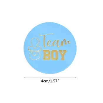 

24Pcs Gender Reveal Stickers Team Boy Team Girl Labels Creative Decoration for Party Invitations Voting Games Baby Shower