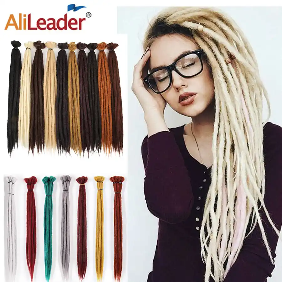 Alileader 52 Farben Rosa Rot 20 Zoll Weiche Ombre Handgemachte Dreadlocks Haar Fur Dreads Synthetische Faux Haar Extensions Fur Manner Frauen Aliexpress