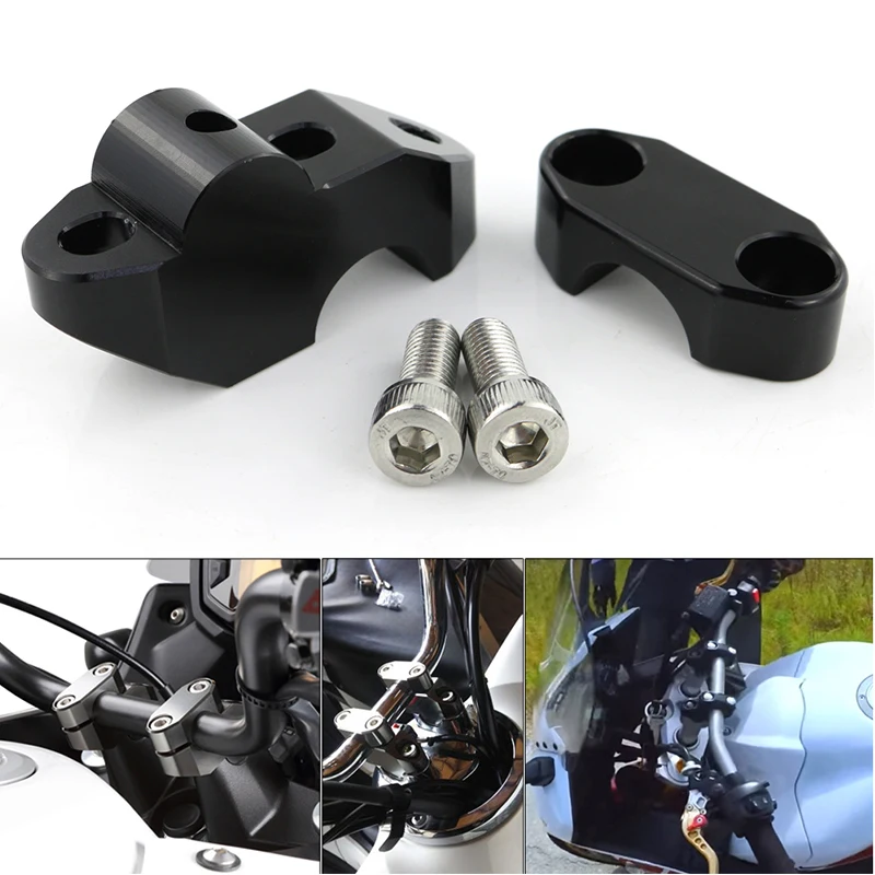 

For BMW F700GS F650GS F650GS F650 R1100GS R1150GS R850GS R850R 22mm 7/8" Handlebar Risers Back Moved Up Mounting Riser Aluminum