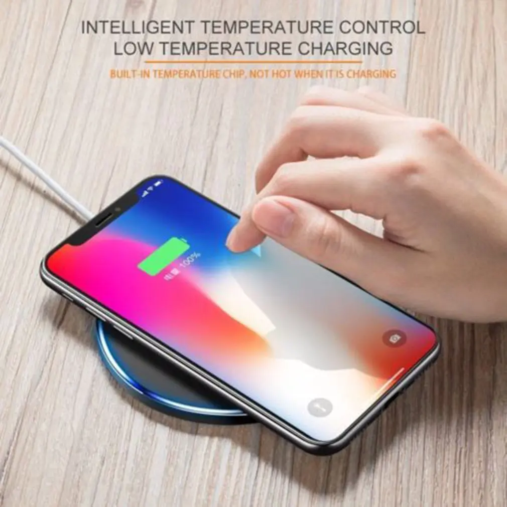 Qi металлическое Беспроводное зарядное устройство для iPhone настольное беспроводное быстрое зарядное устройство для samsung