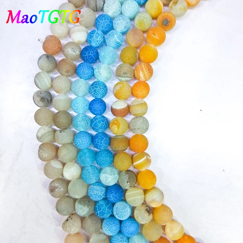 

Natural Stone Agates Round Loose Beads For Jewelry Making DIY Bracelet Necklace Round Loose Beads 6 8 10MM