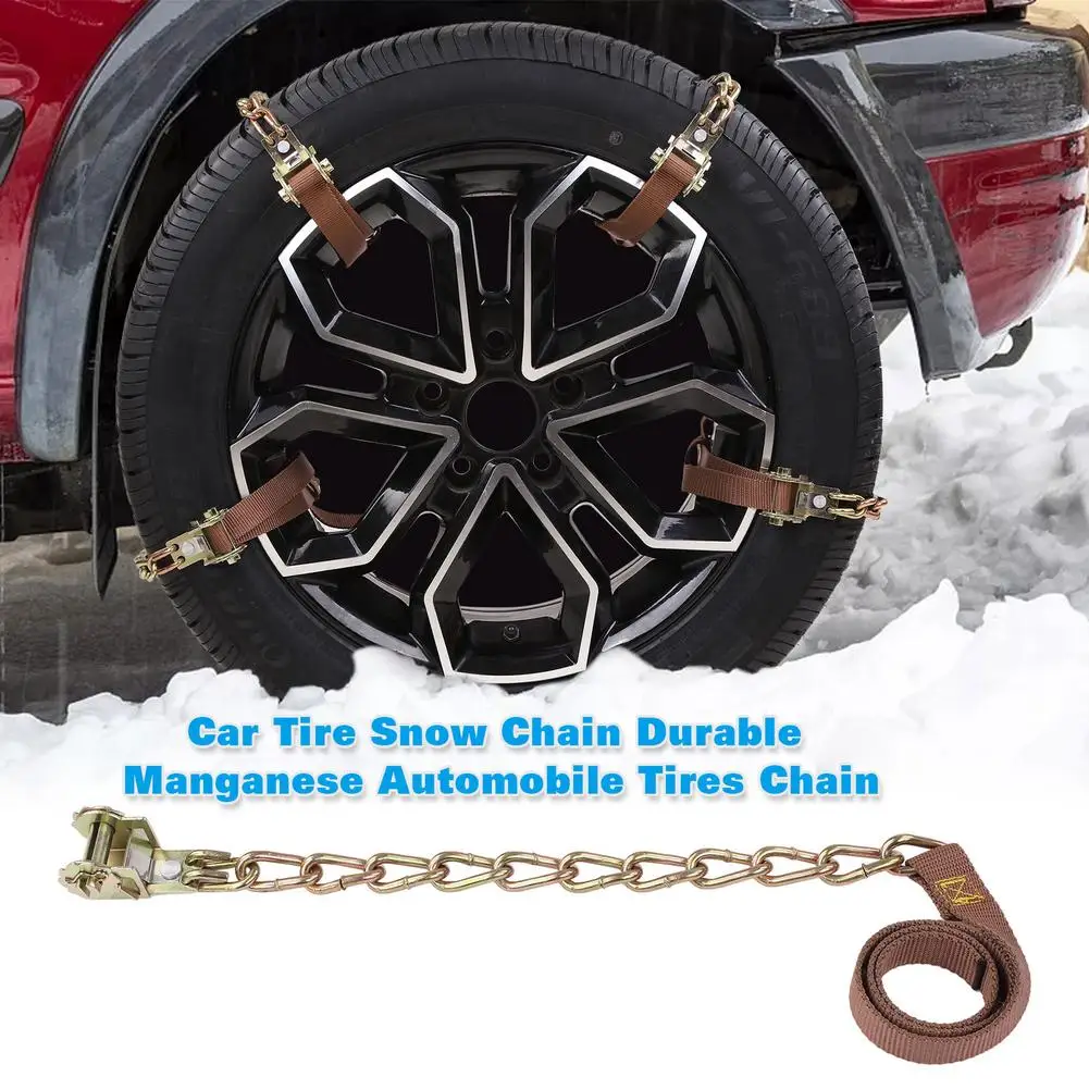 

6pcs Automatic Tightening Car Tire Snow Chain Winter Manganese Steel Tires Snow Chain For Jeep Renegade Spikes For Tire