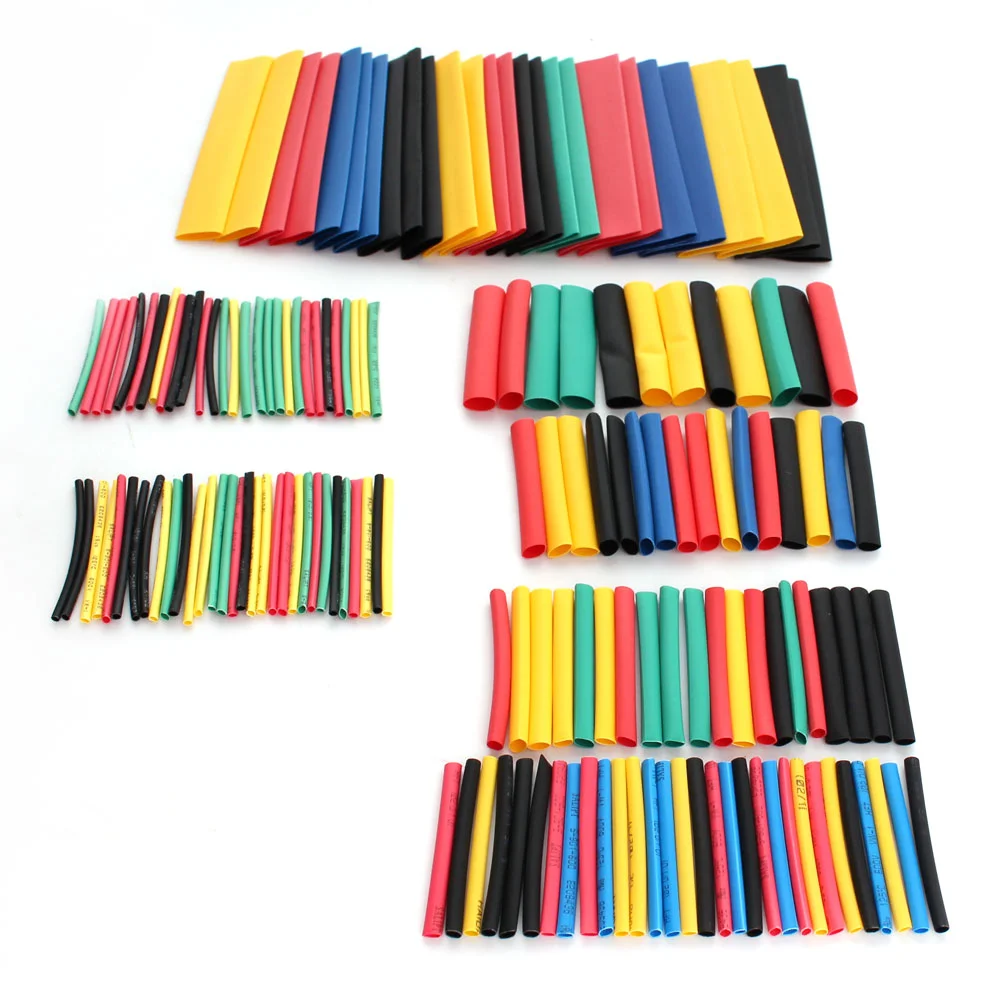 164Pcs/Set Heat Shrink Tube Termoretractil 2:1 Polyolefin Insulated Shrinking Tubing Assorted Insulated Wire Cable Sleeving Tube