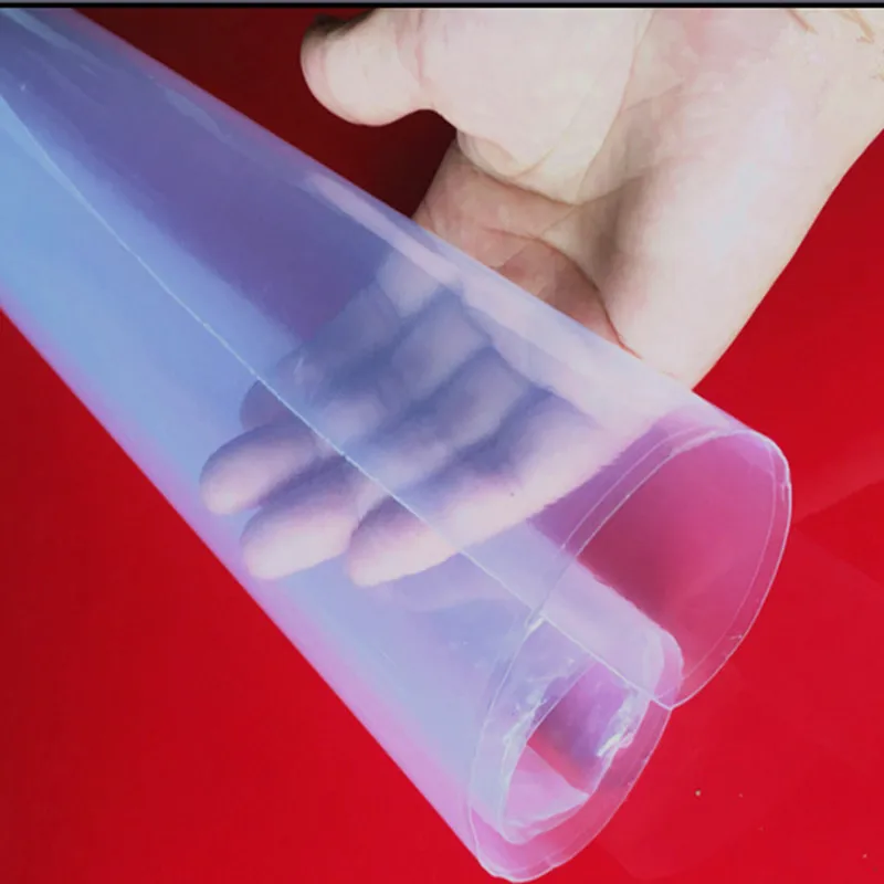 Filme de Silicone Transparente Folha de Borracha de Silicone de 0.1 mm 0.2 mm 0.3 mm 0.5 mm 0.8 mm com 500 mm de Largura e 500 mm Comprimento de Alta Qualidade