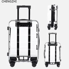CHENGZHI 2" 22" 2" 26 дюймов, новинка, прозрачный чемодан на колёсиках, Спиннер для мужчин и женщин, чехол на колесиках для переноски, дорожный костюм, чехол на колесиках
