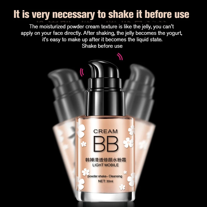 ROREC Foundation Base Face Primer Makeup Waterproof Oil Free Moisturizer Brighten Pores Sunscreen Concealer BB Cream 5