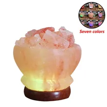 Красочный подарок для спальни, огненная корзина, Хрустальный ночник, декоративный светодиодный светильник, романтические гималайские солевые светильники, Лава