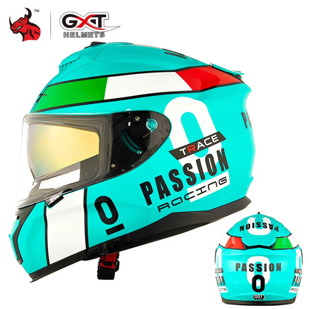 GXT Helmet Motorcycle Full Face Moto Helmets Double Visor Motocross Helmet Casco Modular Motorbike Capacete DOT Certification