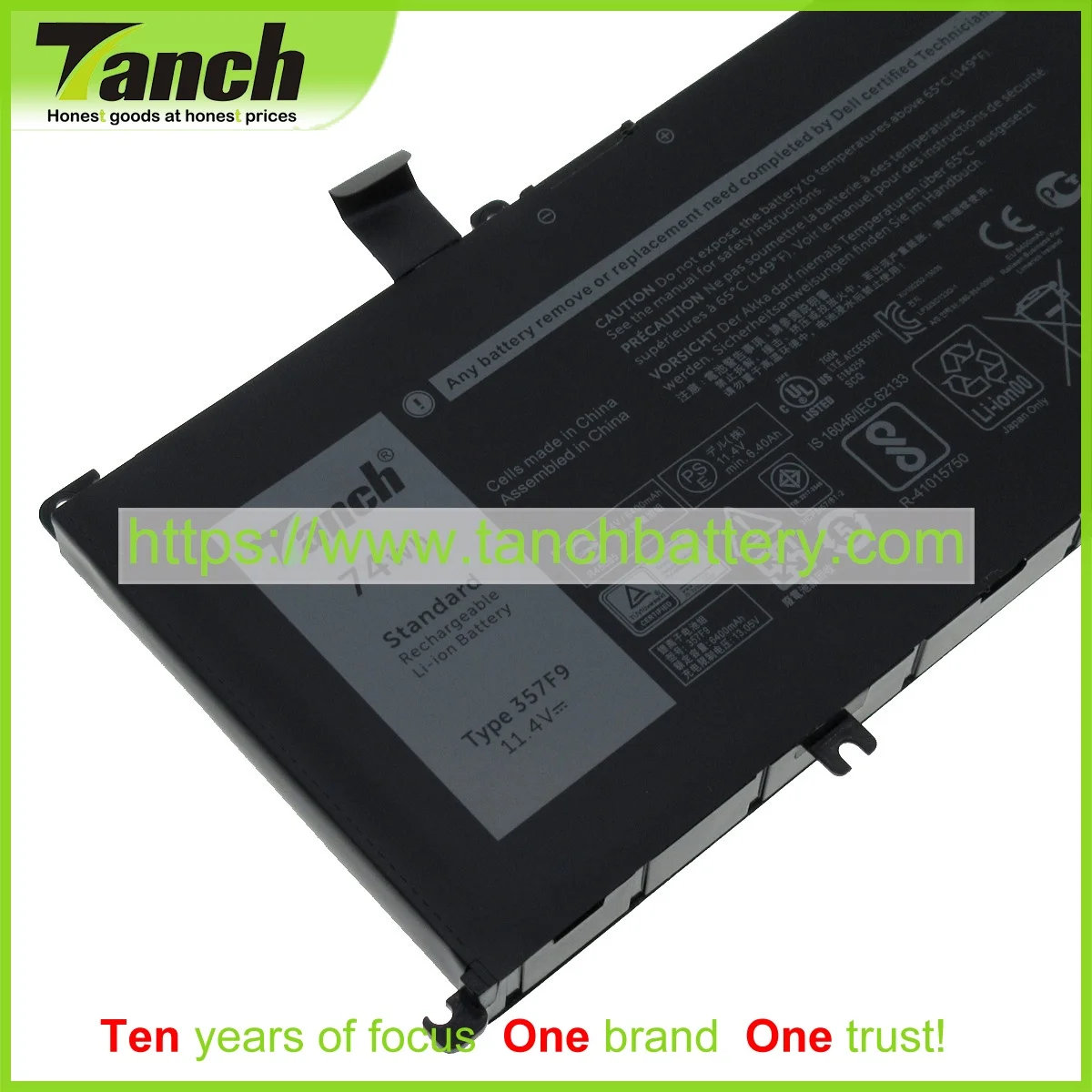 Baterias de Laptop para Dell Inspirion P65f 357f9 Tanch 15 7000 Jogos 7567 7566 7559 P65f001 11.1v Celular - Imagem 3