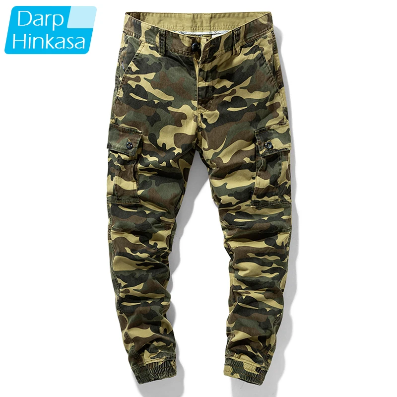 Streetwear Men Trousers Cargo-Pants Jogger Tactical Camouflage Loose Big-Size Cotton