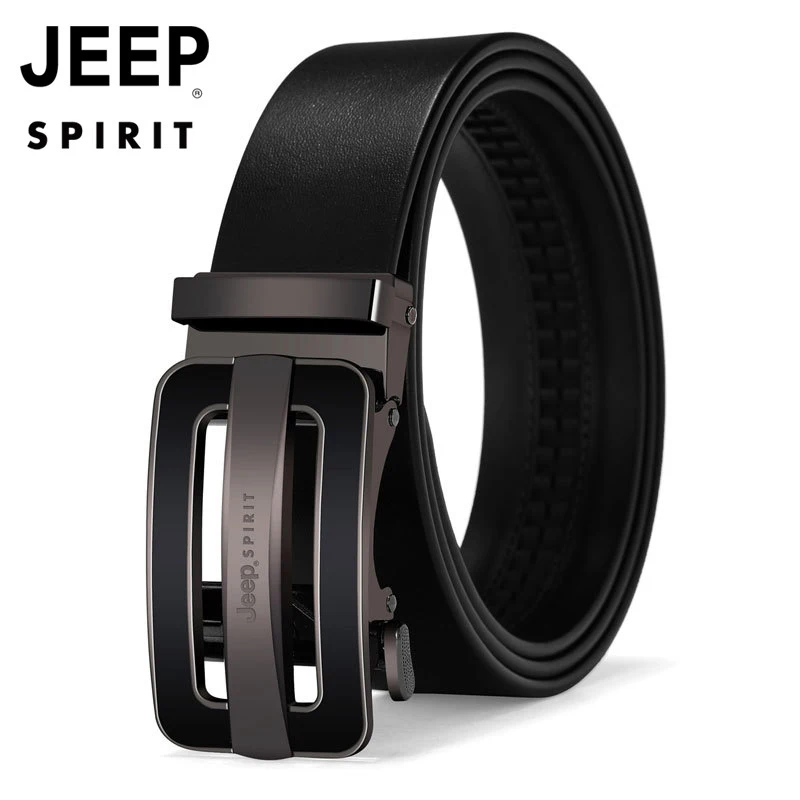 JEEP SPIRIT мужской ремень из натуральной кожи от известного бренда, мужской пояс из натуральной коровьей кожи с автоматической пряжкой, дизайнерский ремень для мужчин