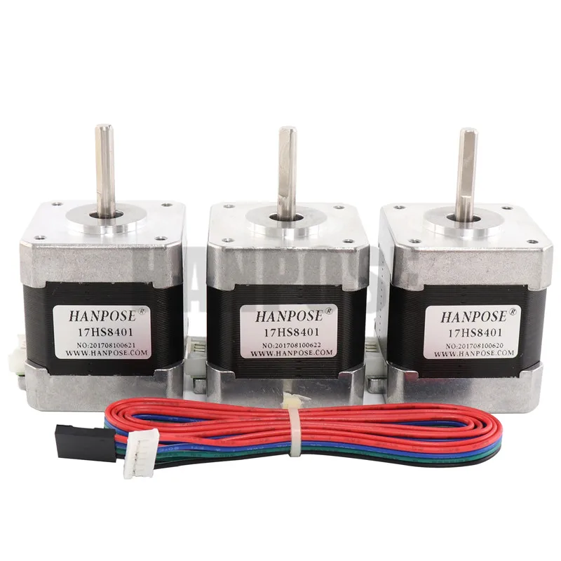 3 шт. шагового двигателя 17hs8401 с DuPont line 4-привести Nema17 48 мм длина 1.8a Nema 17 двигателя 42 двигатель для 3D принтера
