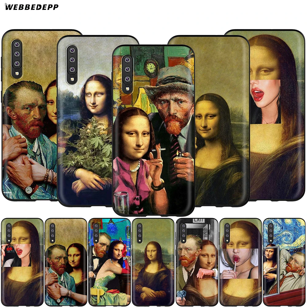 

Webbedepp Mona Lisa by Leonardo Case for Samsung Galaxy S7 S8 S9 S10 Plus Edge Note 10 8 9 A10 A20 A30 A40 A50 A60 A70