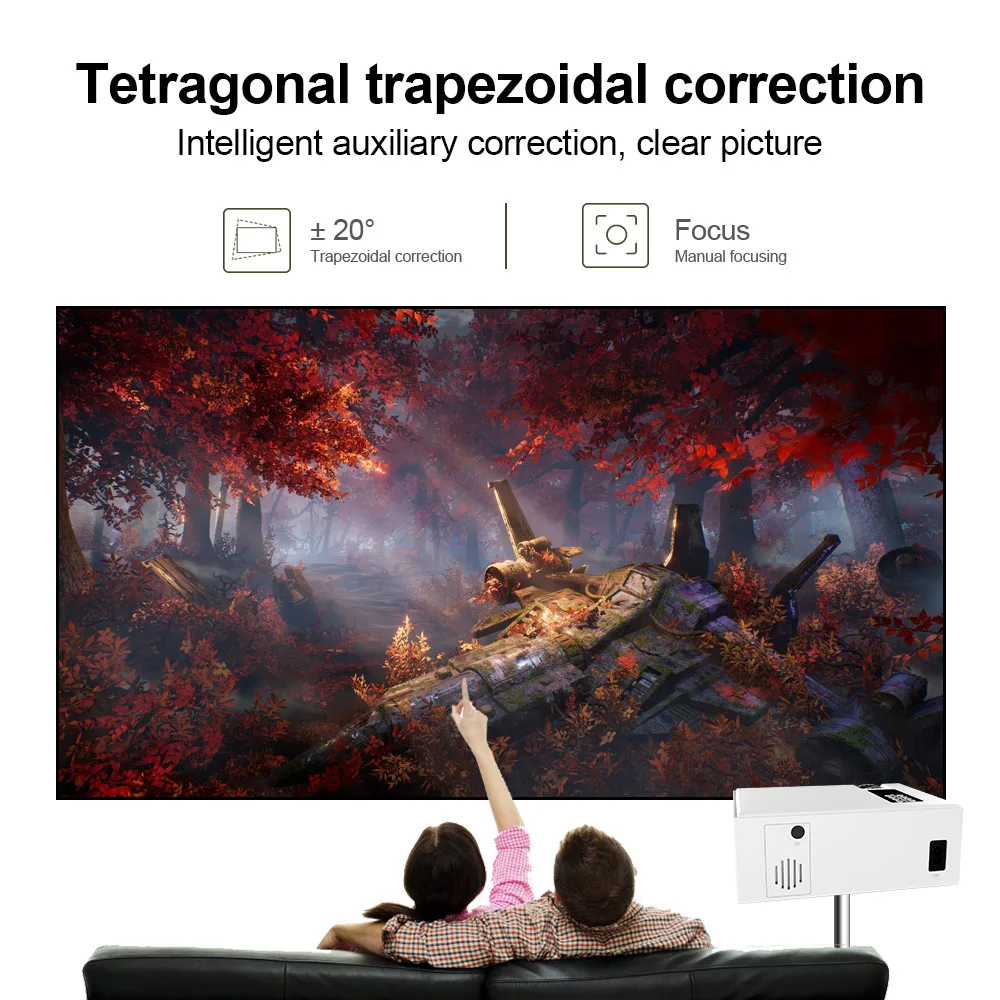 CRENOVA Лучшая Android видео проектор C8 1280*720P родное разрешение с Wi-Fi Bluetooth домашний кинотеатр кинопроектор