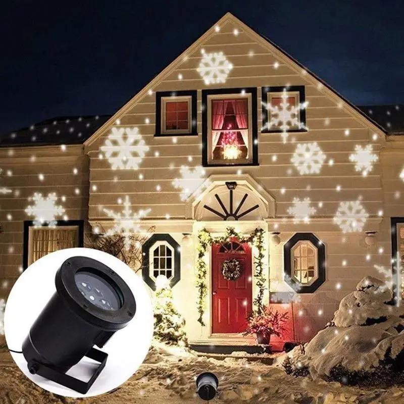 

Magic Christmas White Dynamic Snowflake Projection Lamp Festival Decoration