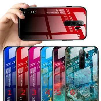 

100pcs/lot Shockproof Color Changing Marble Gradient Tempered Glass Case For Xiaomi Redmi Note 8 Pro note 8 Note 7 Pro note 7