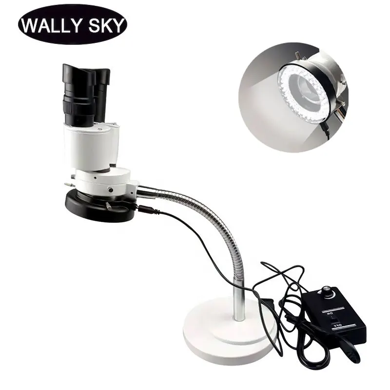 US $119.00 8X Stereo Microscope Binocular Microscope with LED Ring Light Adjustable Hose for Dentist Oral Phone PCB Soldering Repair Tool
