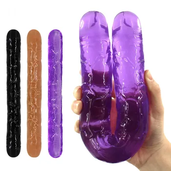 Sex Big Dildo Double Dong Penis Artificial Penis Jelly Dildo Lesbian Vagina Anal Plug Sex Toys for Women Flexible Soft 1