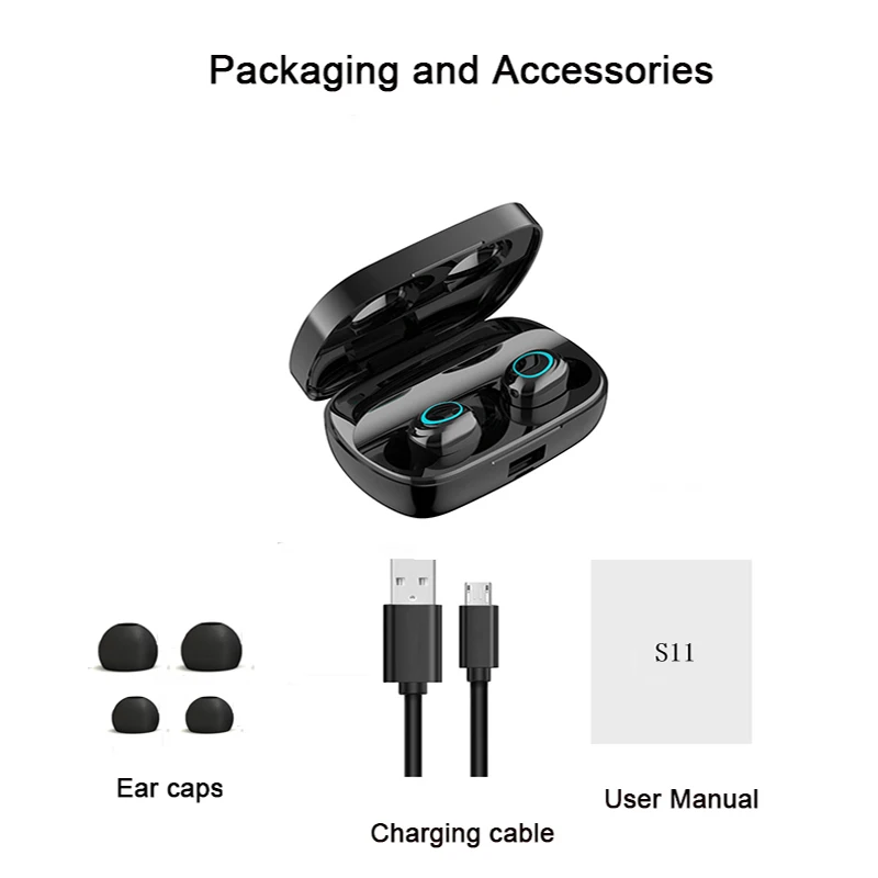 S11 беспроводные наушники Bluetooth наушники TWS наушники беспроводные наушники с шумоподавлением гарнитура для мобильного телефона