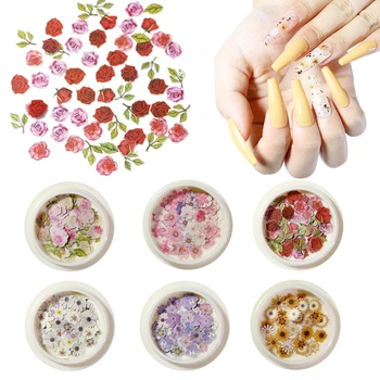 

6Pcs Flower Wood Pulp Resin Fillings Rose Flower Dasiy Flower Hairpin Pendant Decor Resin Molds Fillers Jewelry Making