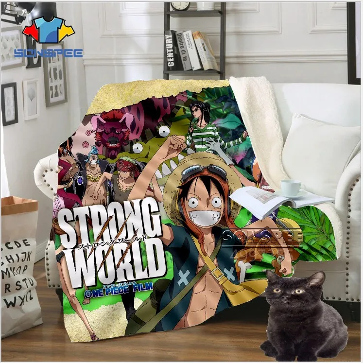 SONSPEE one piece Luffy аниме Харадзюку для детей и взрослых 3D печатное одеяло теплое покрывало для дивана осеннее постельное белье для путешествий для отдыха K170