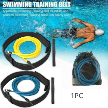 

3m Leash Resistance Tether Latex Tube Elastic Swim Training Belt Water Sports Adults Kids Safety Rope Pool Traction Exercise