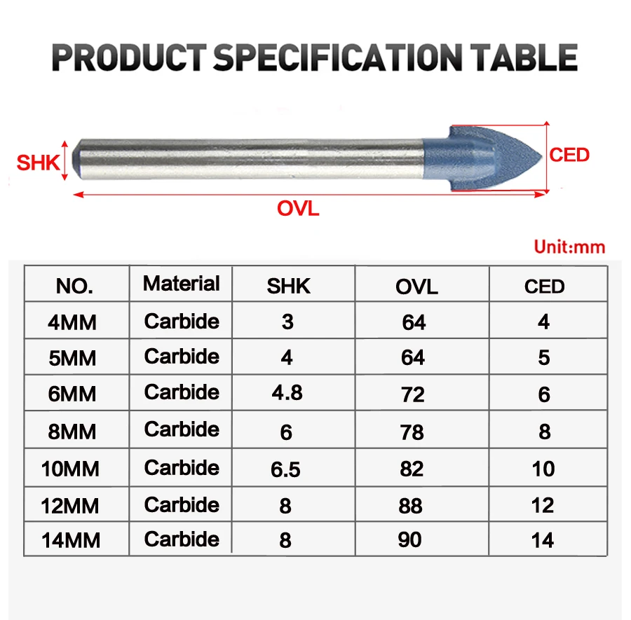 Dongcheng Glass Tile diamond Tip Drill Bit Set Tungsten Carbide Tipped Spear Head Ceramic Tile Marble Mirror Drill Bits Dongcheng Glass Tile diamond Tip Drill Bit Set Tungsten Carbide Tipped Spear Head Ceramic Tile Marble Mirror Drill Bits
