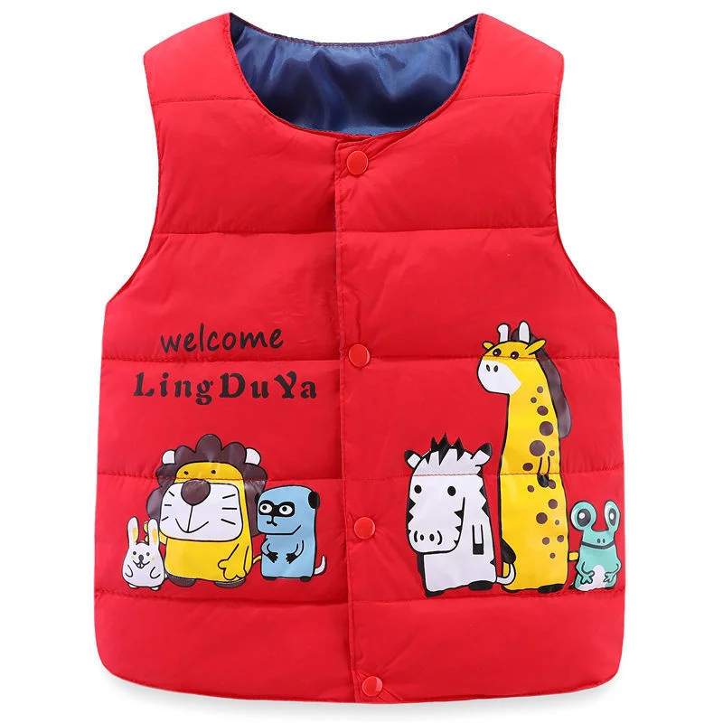 2021 Autumn Winter Girls Warm Vest Boys Thicken Waistcoat Kids Outerwear Vest Children Shiny Down Cotton Jackets Vest For 3-8 Y best fall jackets