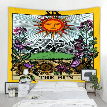 

Mandala Tarot Tapestry Wall-mounted Solar Tapestry Bedroom Decoration Family Party Decoration Tapestry