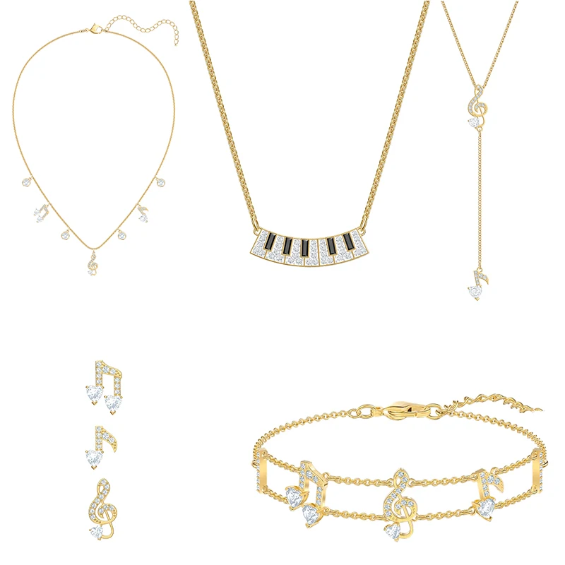 Gioielli Da Donna Di Moda Serie Piacevole Simbolo Musicale Set Di Gioielli Orecchini Da Donna Collane E Bracciali Gioielli Di Moda