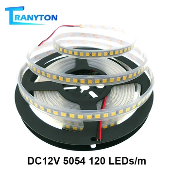 

5054 LED Strip Light 120LEDs/M Non Waterproof DC12V 5M Ribbon Tape Brighter Than 5050 Warm White / Cold White