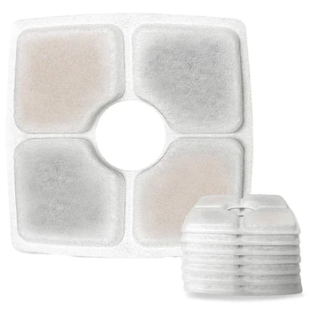 

Square Filters for Cat Fountain, 8 Pack Cat Fountain Filters, Suitable for 2.5L Pet Flower Fountains,Ion Exchange Resin and Acti