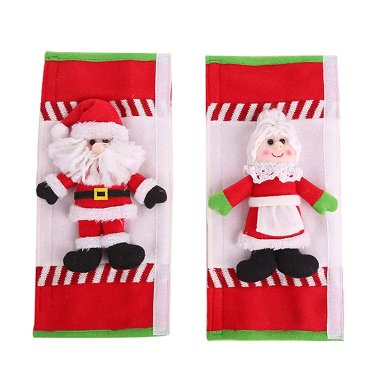 Рождественская микроволновка ручка духовки защитные чехлы Рождество Старый Дедушка Ручка дверцы холодильника перчатки BS