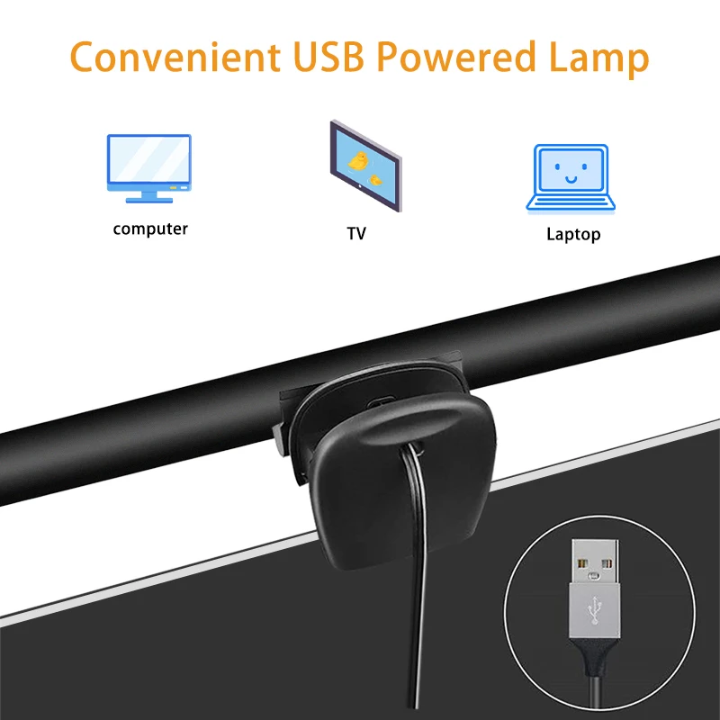 Reading Lamp LED Light USB Display USB Notebook Computer LED Lamp Computer Hanging Dimmable Table