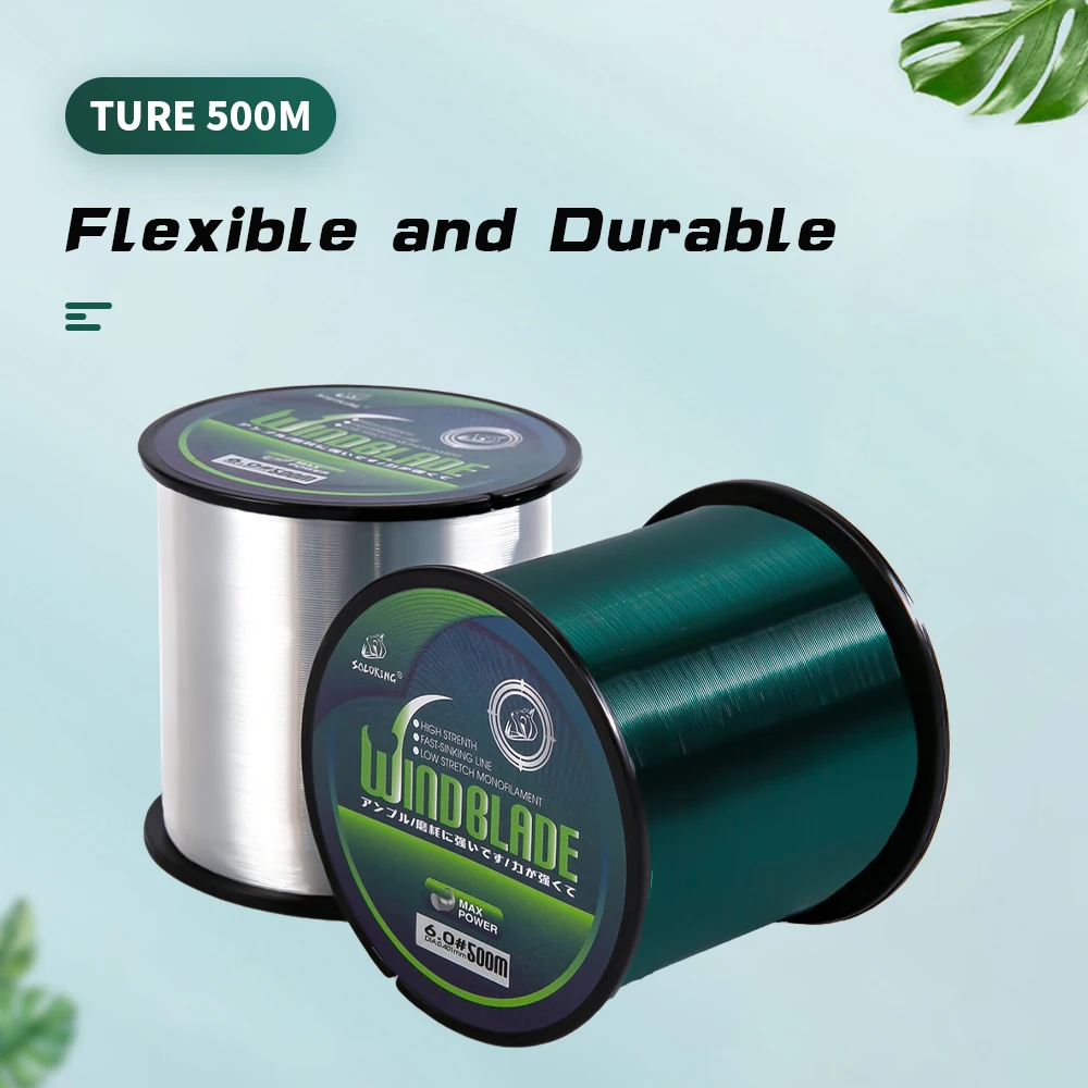 

Fishing Line 100M 500M Nylon Fishing Line Nylon Line Monofilament Super Strong 2-46LB Japan Material Carp Trout Reel Line