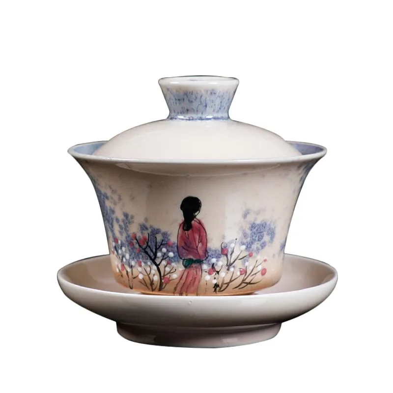 Цзиндэчжэнь Gaiwan 130 мл ручная работа искусство чашка для чая посуда напитков Декор