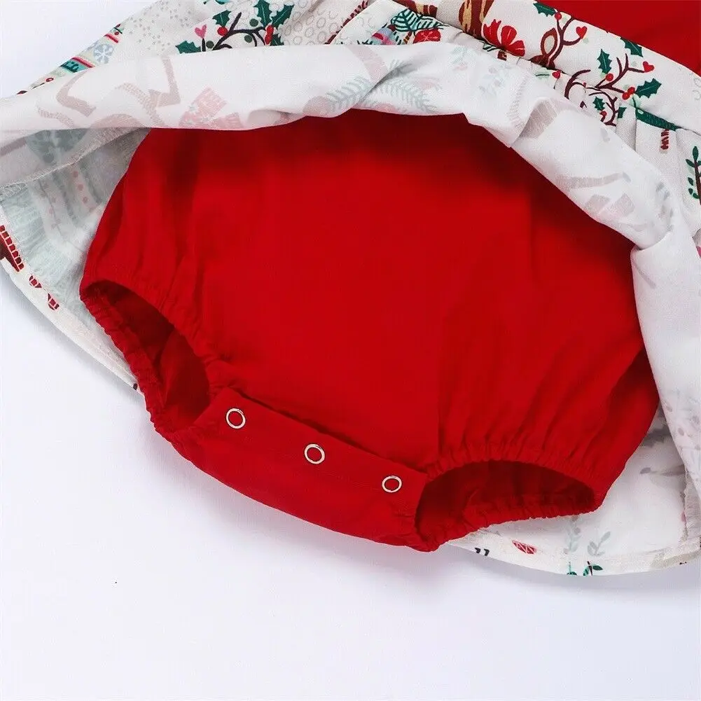 Рождественская пачка платье комбинезон для новорожденных девочек кружевной комбинезон без рукавов с цветочным принтом