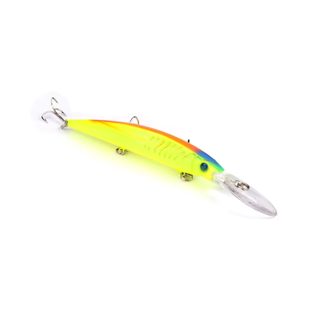 Hartköder Laser Minnow Angelköder 152 mm 12 g mit 6 # Haken Tiefsee Angelausrüstung Wobbler Tackle Crankbait Isca Kunstköder – Detail 8